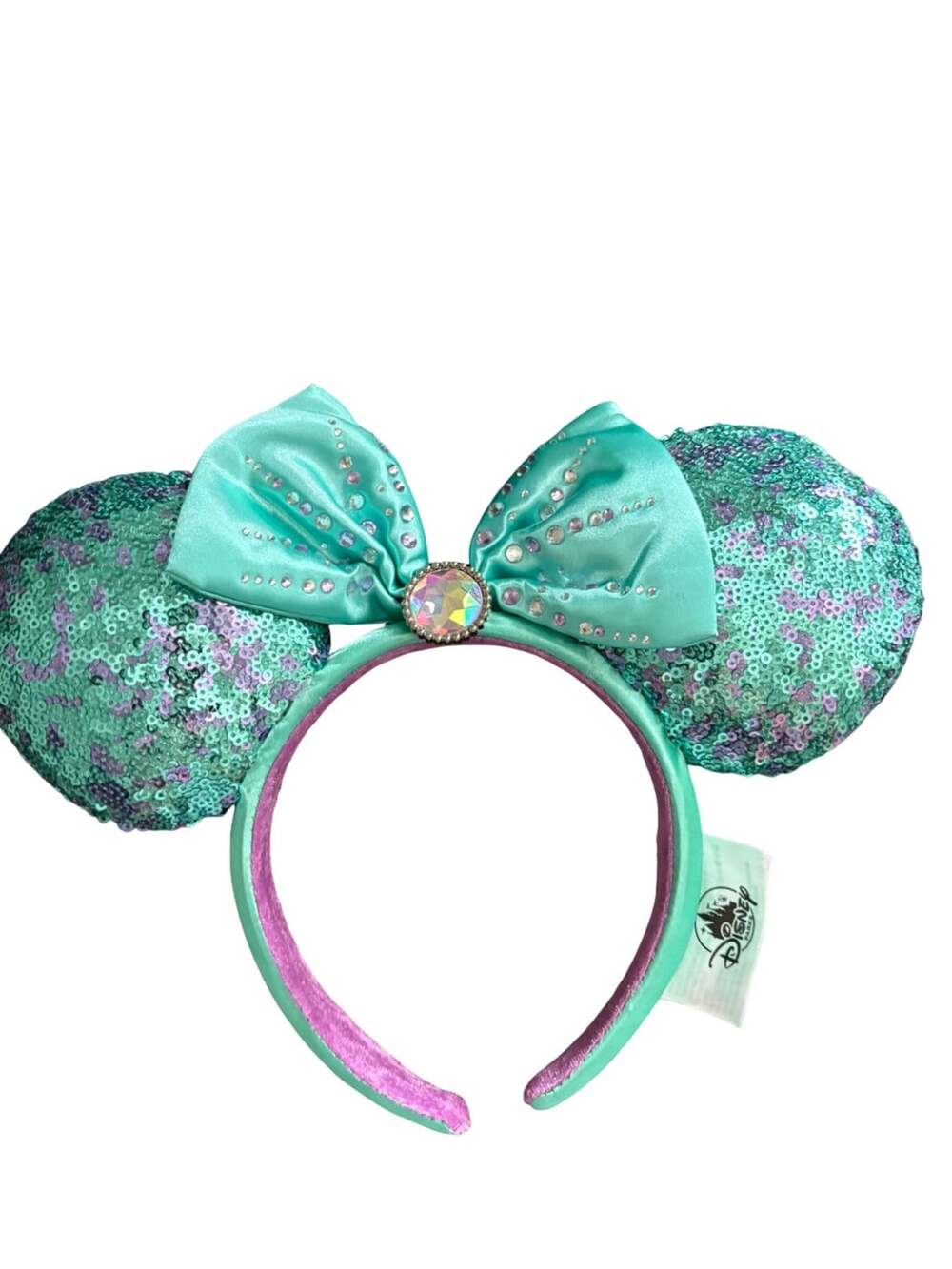 Disney Parks Ariel The Little Mermaid Sequin Minnie Mouse Ear Headband